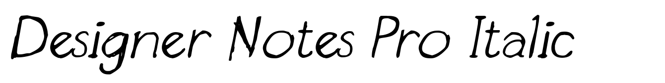Designer Notes Pro Italic